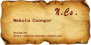 Nekola Csongor névjegykártya