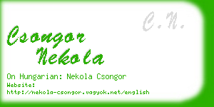 csongor nekola business card
